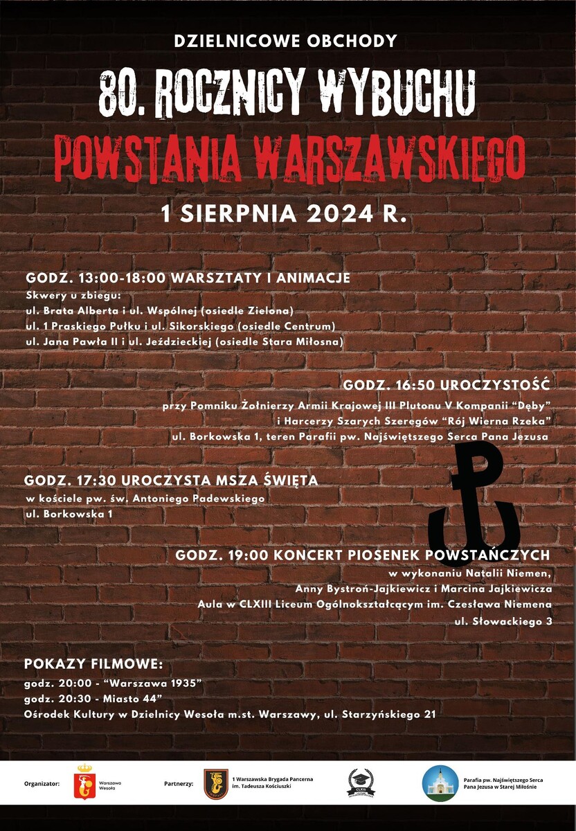 Obchody 80. rocznicy Powstania Warszawskiego w Wesołej