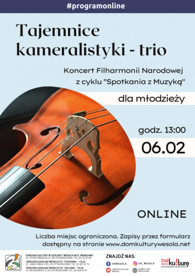 Spotkania z muzyką dla młodzieży: Tajemnice kameralistyki – trio