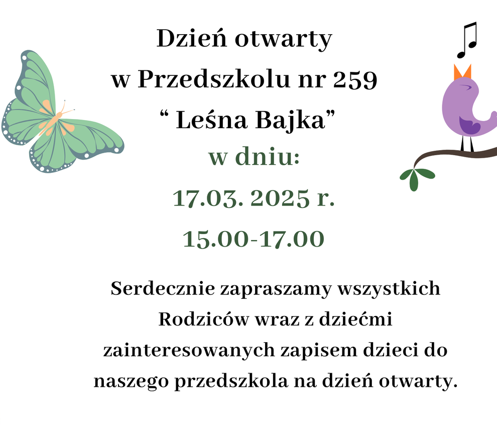 Dzień otwarty w Przedszkolu Leśna Bajka