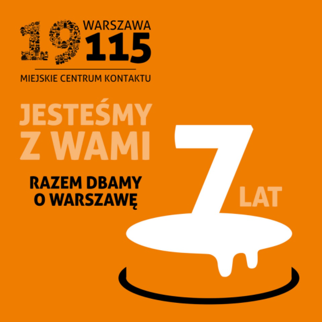 7 lat istnienia Miejskiego Centrum Kontaktu Warszawa 19115